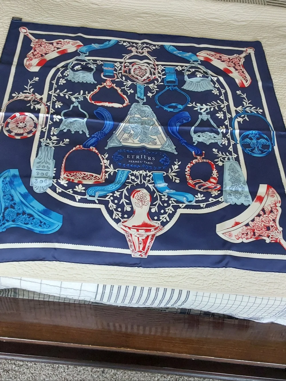 HERMÈS‎ _ PARIS ETRIERS Multicolored Silk  Scarf